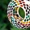 Glitzhome® 8" Multicolor Mosaic Glass Round Hanging Bird Feeder